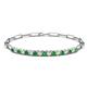1 - Lily 1.36 ctw Green Garnet and Lab Grown Diamonds Paperclip Links Tennis  Bracelet 