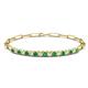 1 - Lily 1.36 ctw Green Garnet and Lab Grown Diamonds Paperclip Links Tennis  Bracelet 