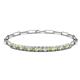 1 - Lily 1.36 ctw Peridot and Lab Grown Diamonds Paperclip Links Tennis  Bracelet 