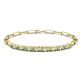 1 - Lily 1.36 ctw Peridot and Lab Grown Diamonds Paperclip Links Tennis  Bracelet 
