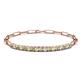 1 - Lily 1.36 ctw Peridot and Lab Grown Diamonds Paperclip Links Tennis  Bracelet 