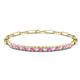 1 - Lily 1.28 ctw Pink Sapphire and Lab Grown Diamonds Paperclip Links Tennis  Bracelet 