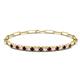 1 - Lily 1.36 ctw Red Garnet and Lab Grown Diamonds Paperclip Links Tennis  Bracelet 