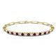 1 - Lily 1.36 ctw Rhodolite Garnet and Lab Grown Diamonds Paperclip Links Tennis  Bracelet 