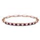 1 - Lily 1.36 ctw Rhodolite Garnet and Lab Grown Diamonds Paperclip Links Tennis  Bracelet 