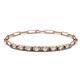 1 - Lily 1.23 ctw Smoky Quartz and Lab Grown Diamonds Paperclip Links Tennis  Bracelet 