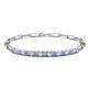 1 - Lily 1.28 ctw Tanzanite and Lab Grown Diamonds Paperclip Links Tennis  Bracelet 
