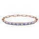 1 - Lily 1.28 ctw Tanzanite and Lab Grown Diamonds Paperclip Links Tennis  Bracelet 