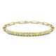 1 - Lily 1.23 ctw Yellow Diamonds and Lab Grown Diamonds Paperclip Links Tennis  Bracelet 