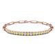 1 - Lily 1.28 ctw Yellow Sapphire and Lab Grown Diamonds Paperclip Links Tennis  Bracelet 