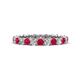 1 - Jane 1.37 ctw Ruby and Natural Diamonds (2.40 mm) Eternity Band 