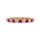 1 - Jane 1.37 ctw Ruby and Natural Diamonds (2.40 mm) Eternity Band 