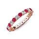 3 - Jane 1.37 ctw Ruby and Natural Diamonds (2.40 mm) Eternity Band 