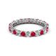 5 - Jane 1.37 ctw Ruby and Natural Diamonds (2.40 mm) Eternity Band 
