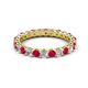 5 - Jane 1.37 ctw Ruby and Natural Diamonds (2.40 mm) Eternity Band 