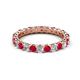 5 - Jane 1.37 ctw Ruby and Natural Diamonds (2.40 mm) Eternity Band 