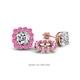 1 - Ambre Pink Sapphire Jacket Earrings 