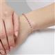 2 - Lily 1.10 ctw Pink Tourmaline and Lab Grown Diamonds Paperclip Links Tennis  Bracelet 