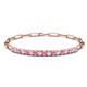 1 - Lily 1.28 ctw Pink Sapphire and Natural Diamonds Paperclip Links Tennis  Bracelet 