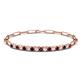1 - Lily 1.36 ctw Red Garnet and Natural Diamonds Paperclip Links Tennis  Bracelet 