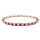 1 - Lily 1.28 ctw Ruby and Natural Diamonds Paperclip Links Tennis  Bracelet 