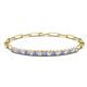 1 - Lily 1.28 ctw Tanzanite and Natural Diamonds Paperclip Links Tennis  Bracelet 