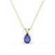 1 - Jassiel 6x4 mm Pear Cut Iolite Double Bail Solitaire Pendant Necklace 