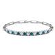 1 - Lily 1.50 ctw Blue Diamonds and Lab Grown Diamonds Paperclip Links Tennis  Bracelet 