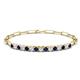 1 - Lily 1.66 ctw Blue Sapphire and Lab Grown Diamonds Paperclip Links Tennis  Bracelet 