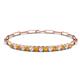 1 - Lily 1.34 ctw Citrine and Lab Grown Diamonds Paperclip Links Tennis  Bracelet 
