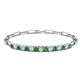 1 - Lily 1.62 ctw Green Garnet and Lab Grown Diamonds Paperclip Links Tennis  Bracelet 