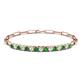 1 - Lily 1.62 ctw Green Garnet and Lab Grown Diamonds Paperclip Links Tennis  Bracelet 