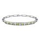 1 - Lily 1.62 ctw Peridot and Lab Grown Diamonds Paperclip Links Tennis  Bracelet 