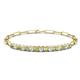 1 - Lily 1.62 ctw Peridot and Lab Grown Diamonds Paperclip Links Tennis  Bracelet 
