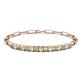 1 - Lily 1.62 ctw Peridot and Lab Grown Diamonds Paperclip Links Tennis  Bracelet 