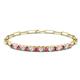 1 - Lily 1.34 ctw Pink Tourmaline and Lab Grown Diamonds Paperclip Links Tennis  Bracelet 
