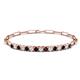1 - Lily 1.63 ctw Red Garnet and Lab Grown Diamonds Paperclip Links Tennis  Bracelet 