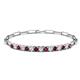 1 - Lily 1.63 ctw Rhodolite Garnet and Lab Grown Diamonds Paperclip Links Tennis  Bracelet 