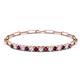 1 - Lily 1.63 ctw Rhodolite Garnet and Lab Grown Diamonds Paperclip Links Tennis  Bracelet 