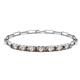 1 - Lily 1.50 ctw Smoky Quartz and Lab Grown Diamonds Paperclip Links Tennis  Bracelet 