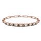 1 - Lily 1.50 ctw Smoky Quartz and Lab Grown Diamonds Paperclip Links Tennis  Bracelet 