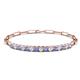 1 - Lily 1.42 ctw Tanzanite and Lab Grown Diamonds Paperclip Links Tennis  Bracelet 