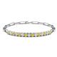 1 - Lily 1.50 ctw Yellow Diamonds and Lab Grown Diamonds Paperclip Links Tennis  Bracelet 