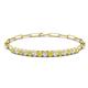 1 - Lily 1.50 ctw Yellow Diamonds and Lab Grown Diamonds Paperclip Links Tennis  Bracelet 