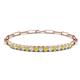 1 - Lily 1.50 ctw Yellow Diamonds and Lab Grown Diamonds Paperclip Links Tennis  Bracelet 
