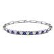 1 - Lily 1.34 ctw Iolite and Lab Grown Diamonds Paperclip Links Tennis  Bracelet 