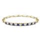 1 - Lily 1.34 ctw Iolite and Lab Grown Diamonds Paperclip Links Tennis  Bracelet 