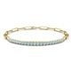1 - Lily 0.70 ctw Aquamarine Paperclip Links Tennis  Bracelet 