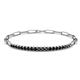 1 - Lily 1.05 ctw Black Diamonds Paperclip Links Tennis  Bracelet 