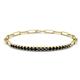1 - Lily 1.05 ctw Black Diamonds Paperclip Links Tennis  Bracelet 